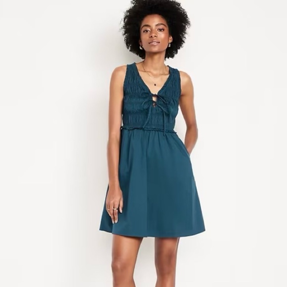 Old Navy Fit & Flare Smocked Bodice Mini Dress